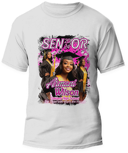 Graduation Center Print Shirts