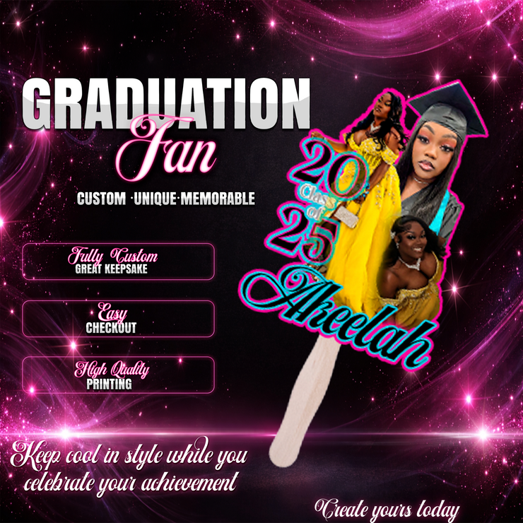 Graduation Fans – LadyFace Printing