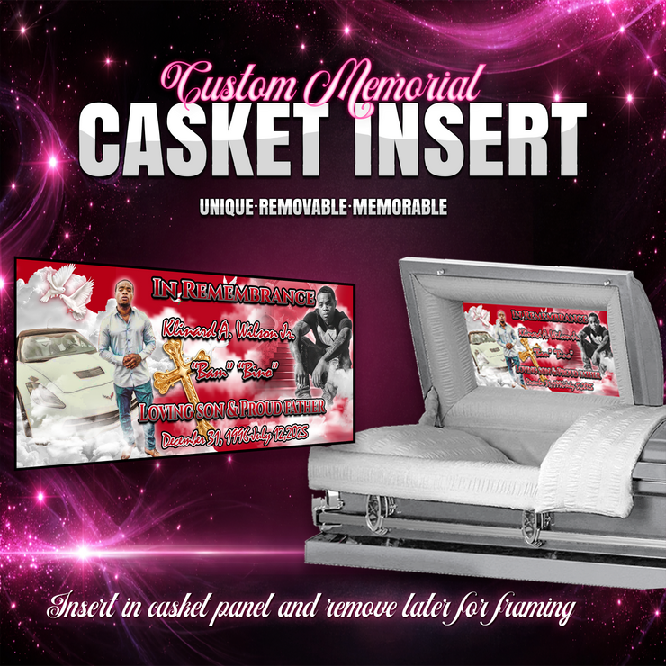 Custom Casket panel Insert – LadyFace Printing