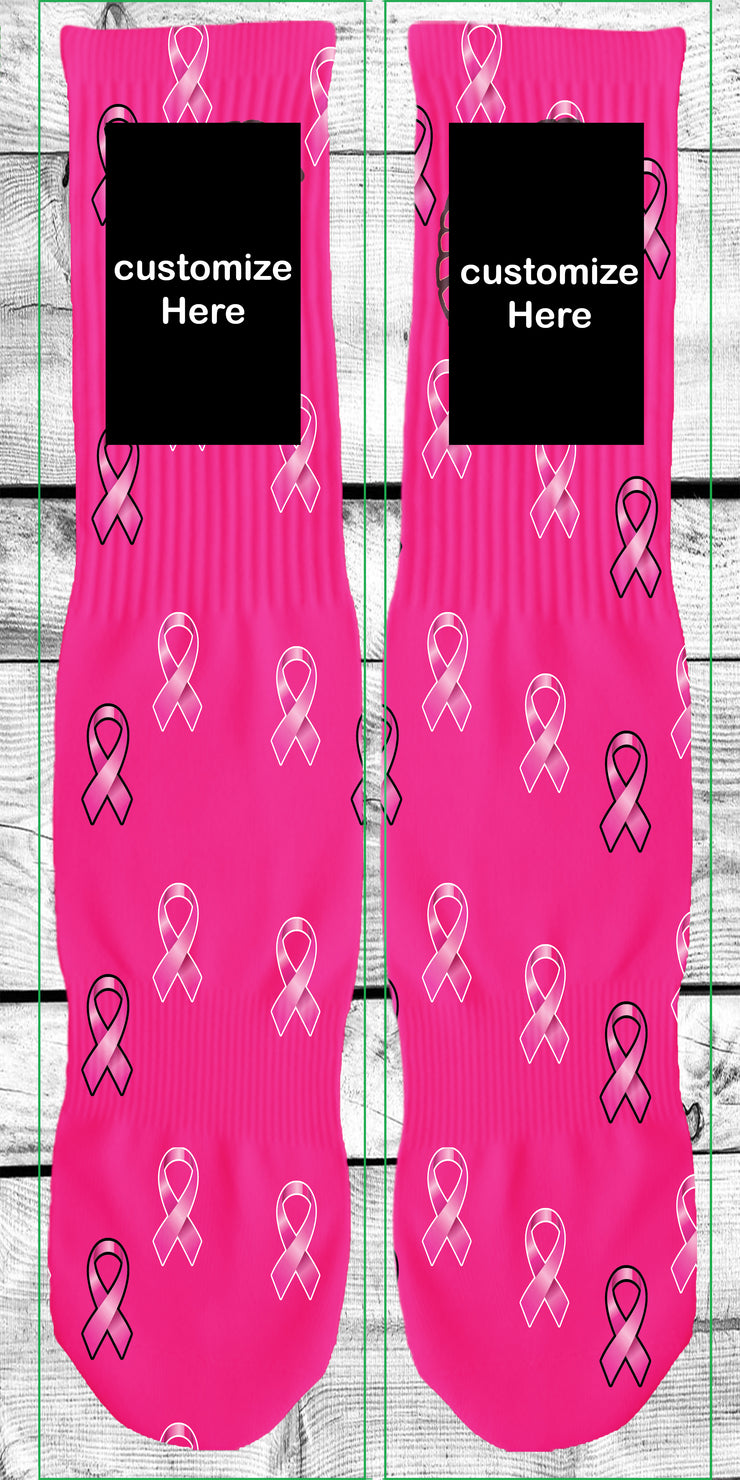 Breast Cancer Awareness Custom Socks
